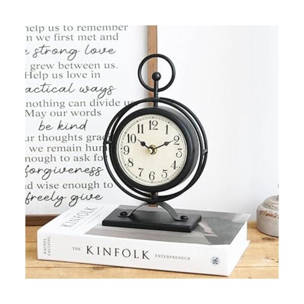JUMBO HUMBLE Reloj de escritorio pequeño de metal vintage_2