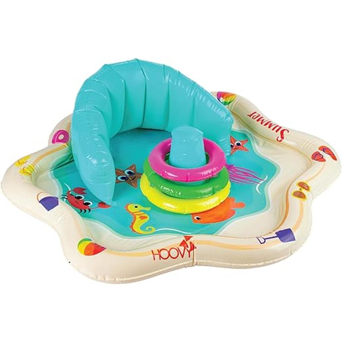 Tapete inflable para bebé con respaldo y divertidos