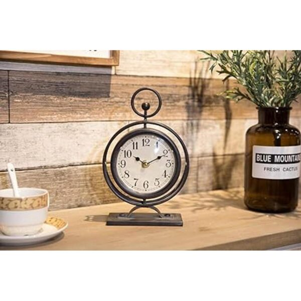 JUMBO HUMBLE Reloj de escritorio pequeño de metal vintage_3
