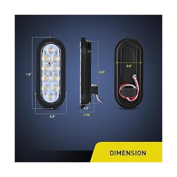 Nilight 4 luces traseras LED ovaladas de 6 pulgadas 4_2