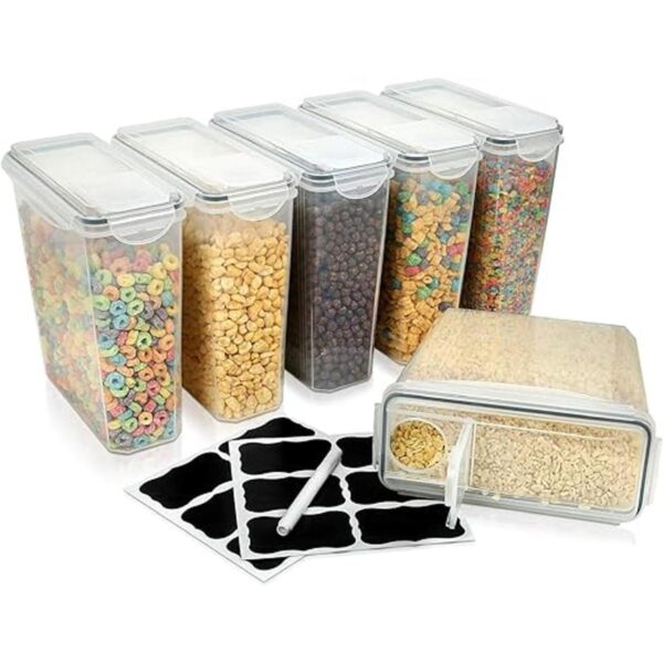 Juego de contenedores de cereales grandes paquete de 6_1