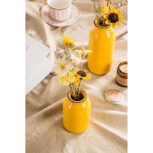 CwlwGO Juego de 3 jarrones pequeños jarrón decorativo_5