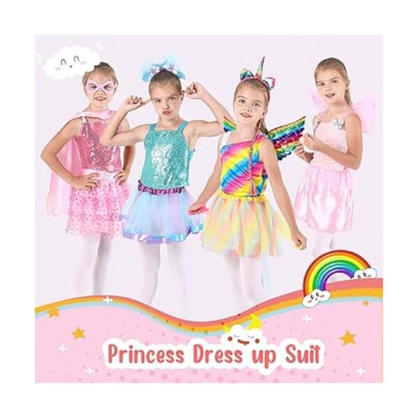 Fedio Juego de disfraz de princesa para niñas disfraz de_3