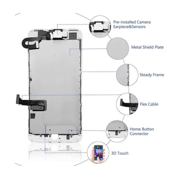 Mobkitfp Pantalla LCD de repuesto para iPhone 7 Plus_4