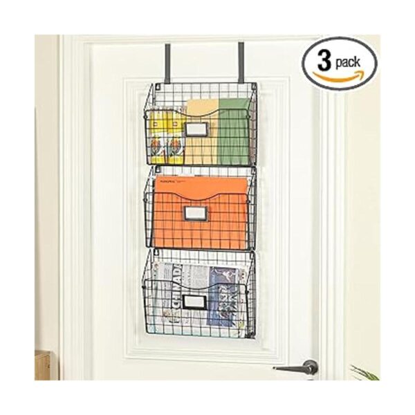 Estante colgante para archivos de pared con ganchos de