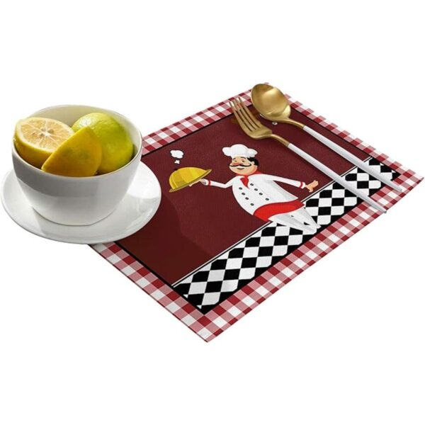 LBCASA Juego de 6 manteles individuales de cocina con_2