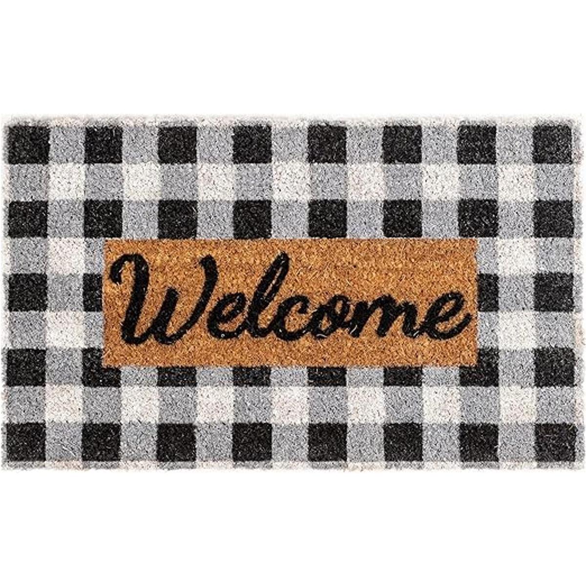 Ninamar Buffalo Plaid Tapete de bienvenida para puerta