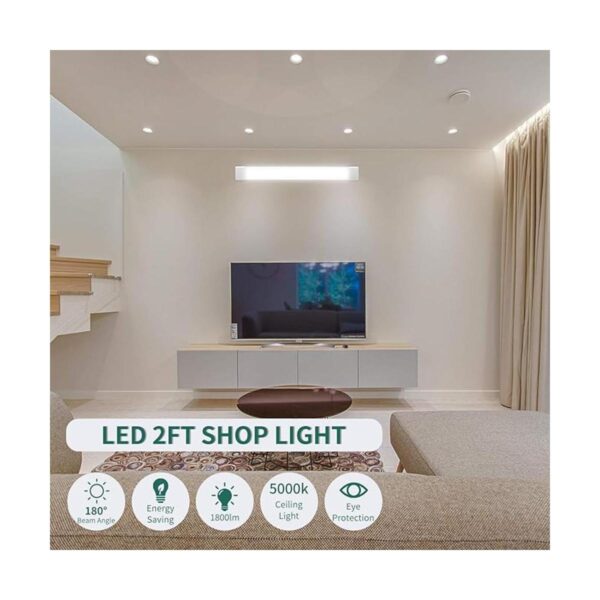 Lámpara de techo LED de 5000 K de 2 pies con enchufe luz_2