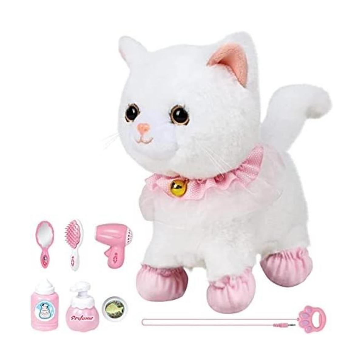 Juguete electrónico interactivo de peluche que camina y