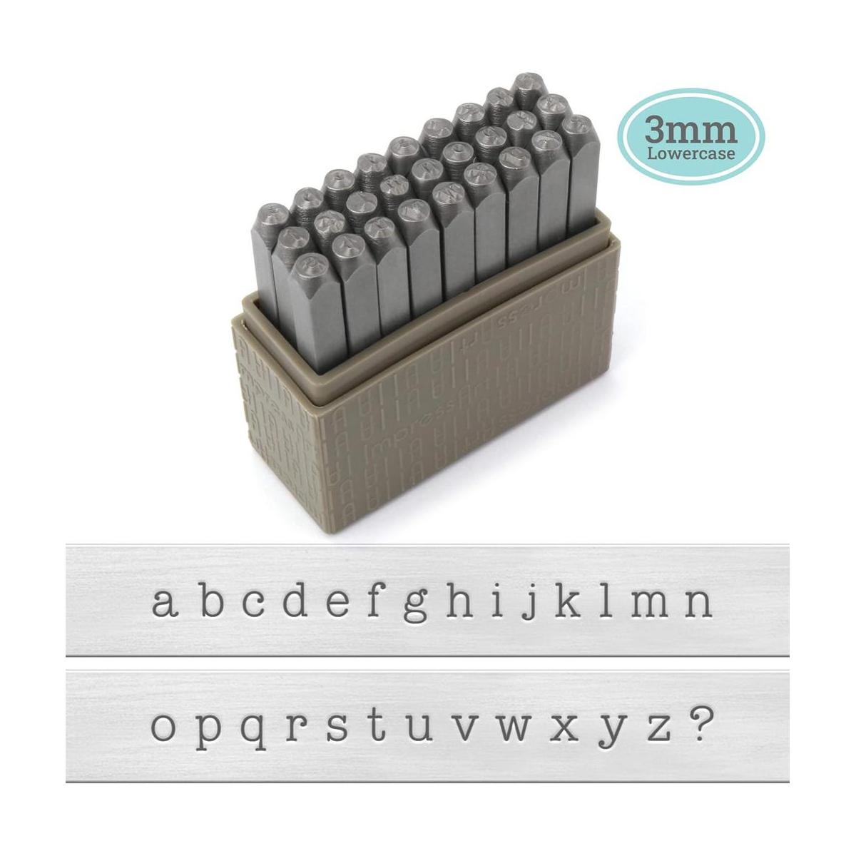 ImpressArt Juego de letras de sello de metal básico de