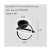 Lámpara de techo LED negra 6000 K moderna lámpara de_6