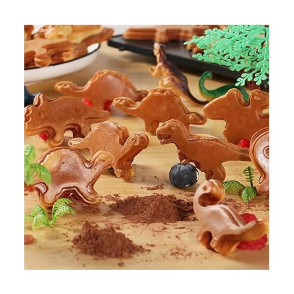 Mini máquina de gofres de dinosaurio para niños 7 gofres_5