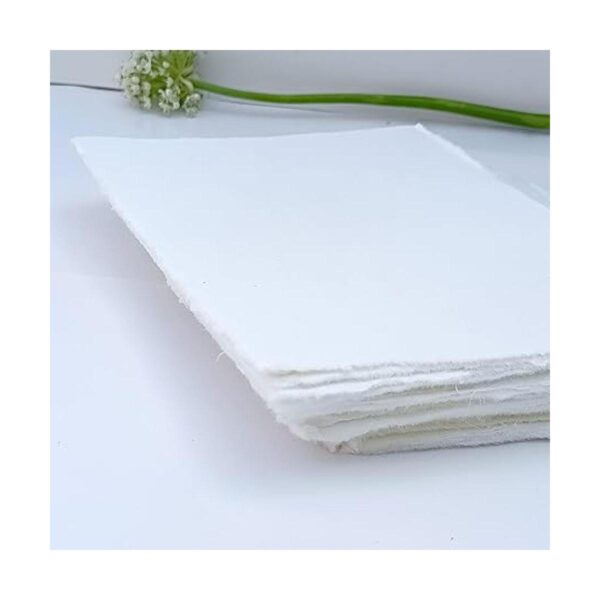 ETailor Papel blanco hecho a mano con borde de cubierta en