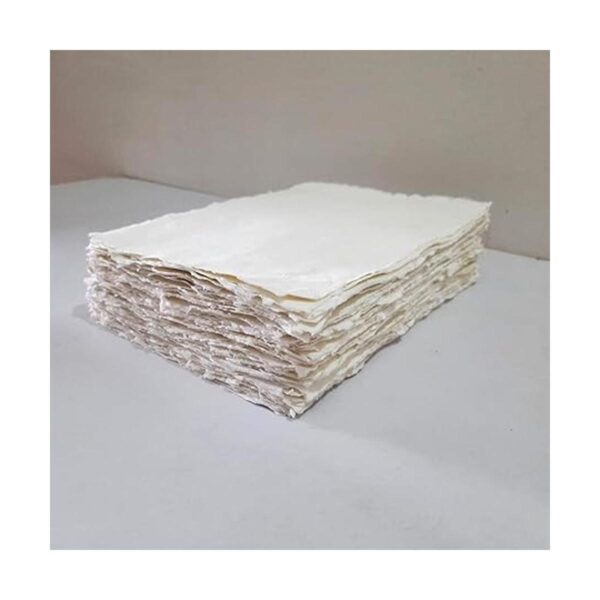ETailor Papel blanco hecho a mano con borde de cubierta en