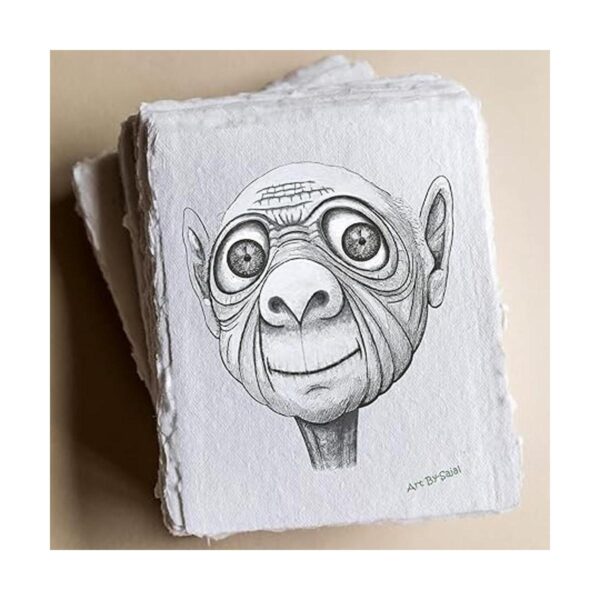ETailor Papel blanco hecho a mano con borde de cubierta en