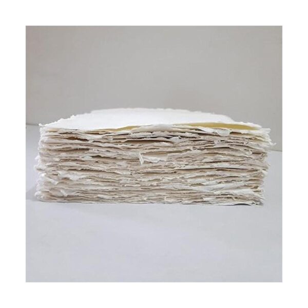 ETailor Papel blanco hecho a mano con borde de cubierta en