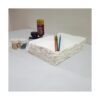 ETailor Papel blanco hecho a mano con borde de cubierta en