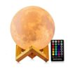 Lámpara de luna con impresión 3D luz de luna de 16