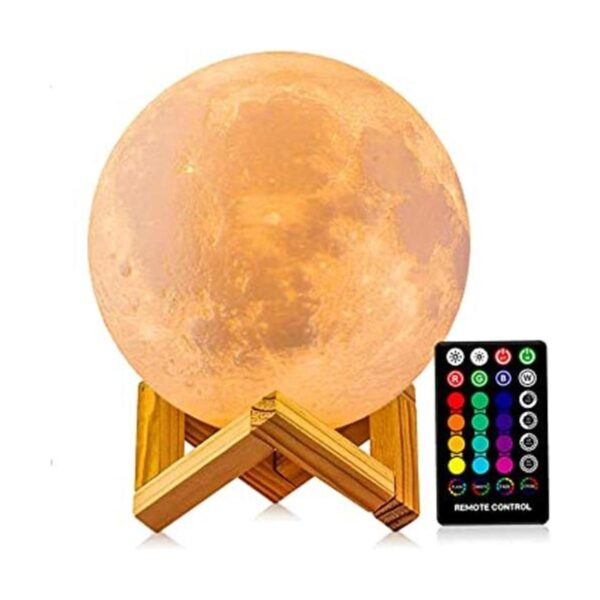 Lámpara de luna con impresión 3D luz de luna de 16