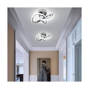 Lámpara de pasillo acrílica moderna LED de techo blanca_1
