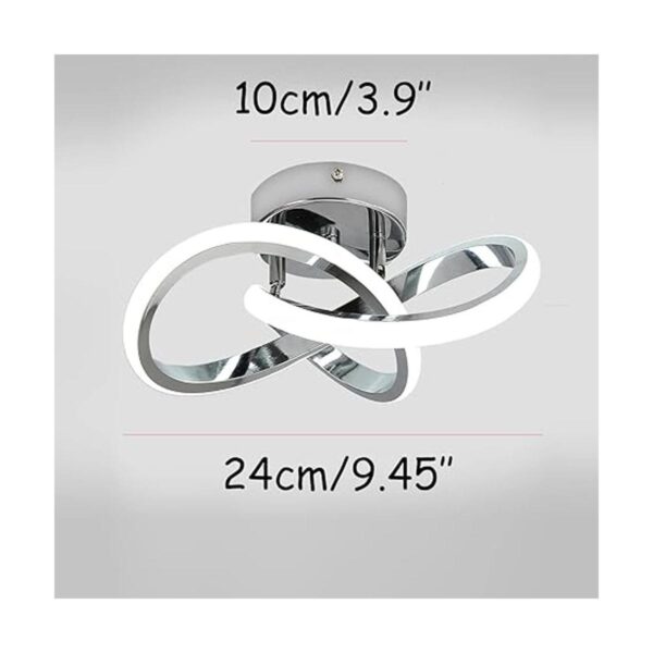 Lámpara de pasillo acrílica moderna LED de techo blanca_3
