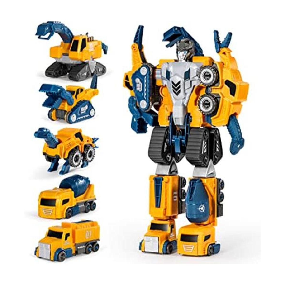 MIEBELY Juego de vehículos de construcción de robot para