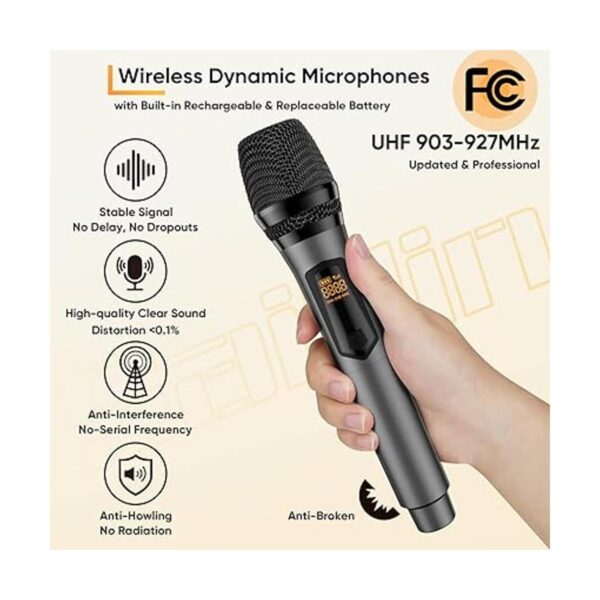 Micrófonos inalámbricos micrófono de karaoke sistema de_2