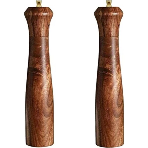 Juego de molinillo de madera de sal y pimienta molinillos