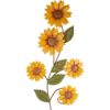 Decoración de pared de girasol de metal de 25 pulgadas_1