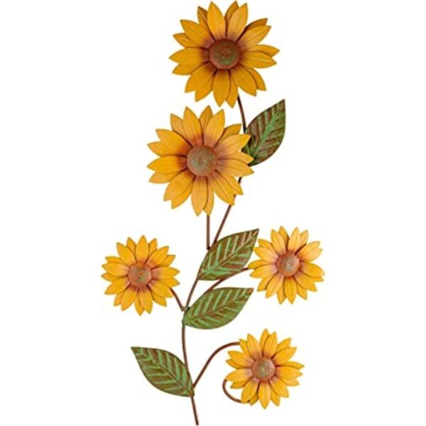 Decoración de pared de girasol de metal de 25 pulgadas_1