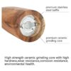 Juego de molinillo de madera de sal y pimienta molinillos