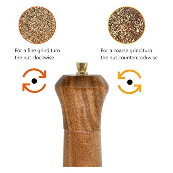 Juego de molinillo de madera de sal y pimienta molinillos