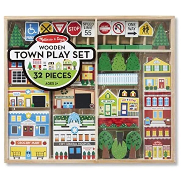 Melissa Doug Juego de madera Town Play FFP_1