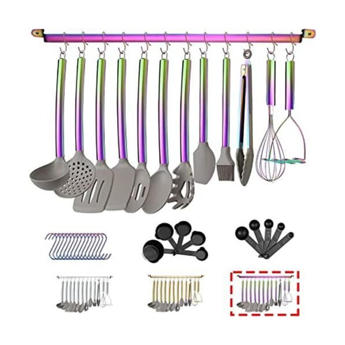 Juego de utensilios de cocina de silicona de 38 piezas con