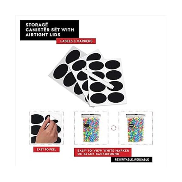DWLLZA KITCHEN Juego de 6 recipientes herméticos para