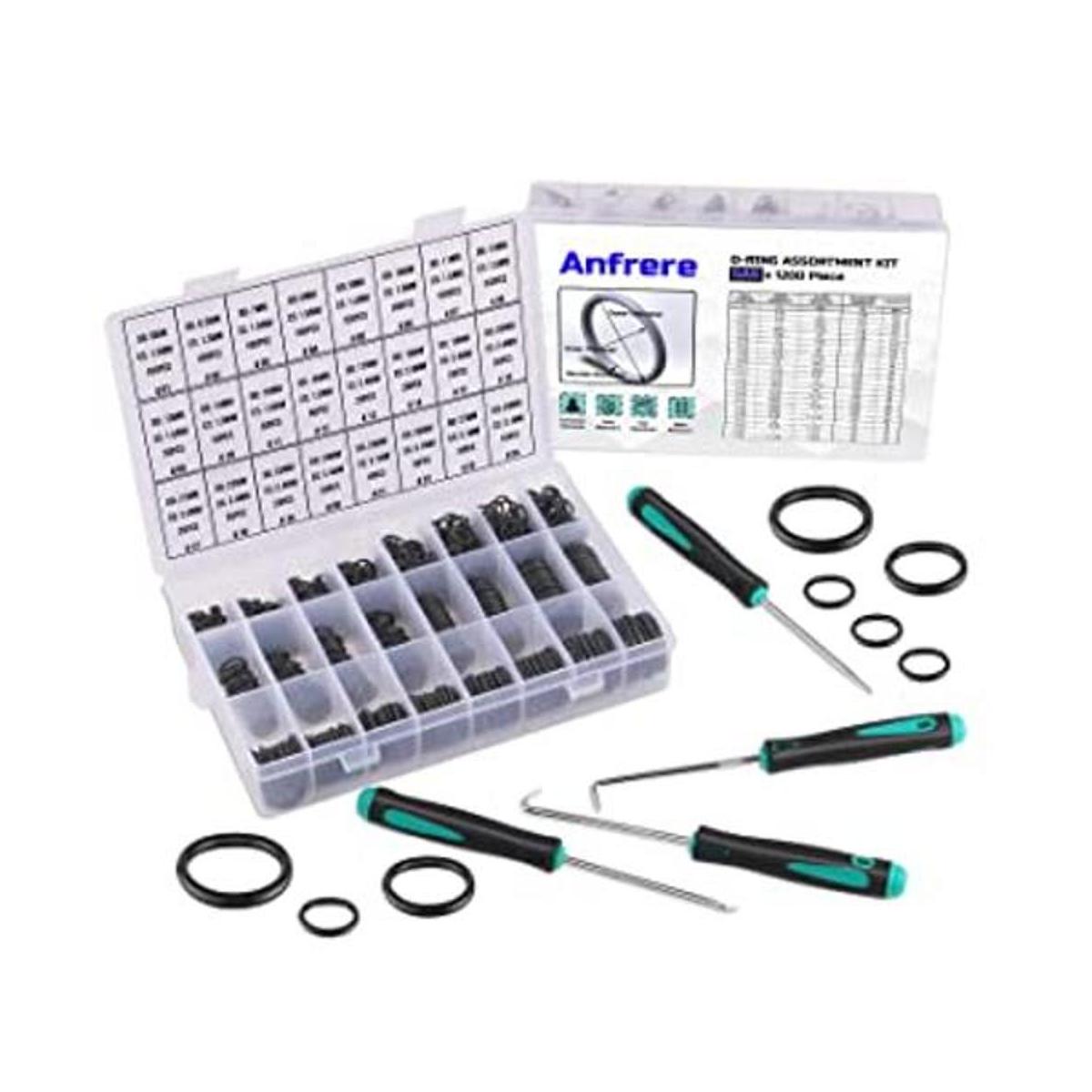 Anfrere Kit de surtido universal de 2400 piezas de goma en