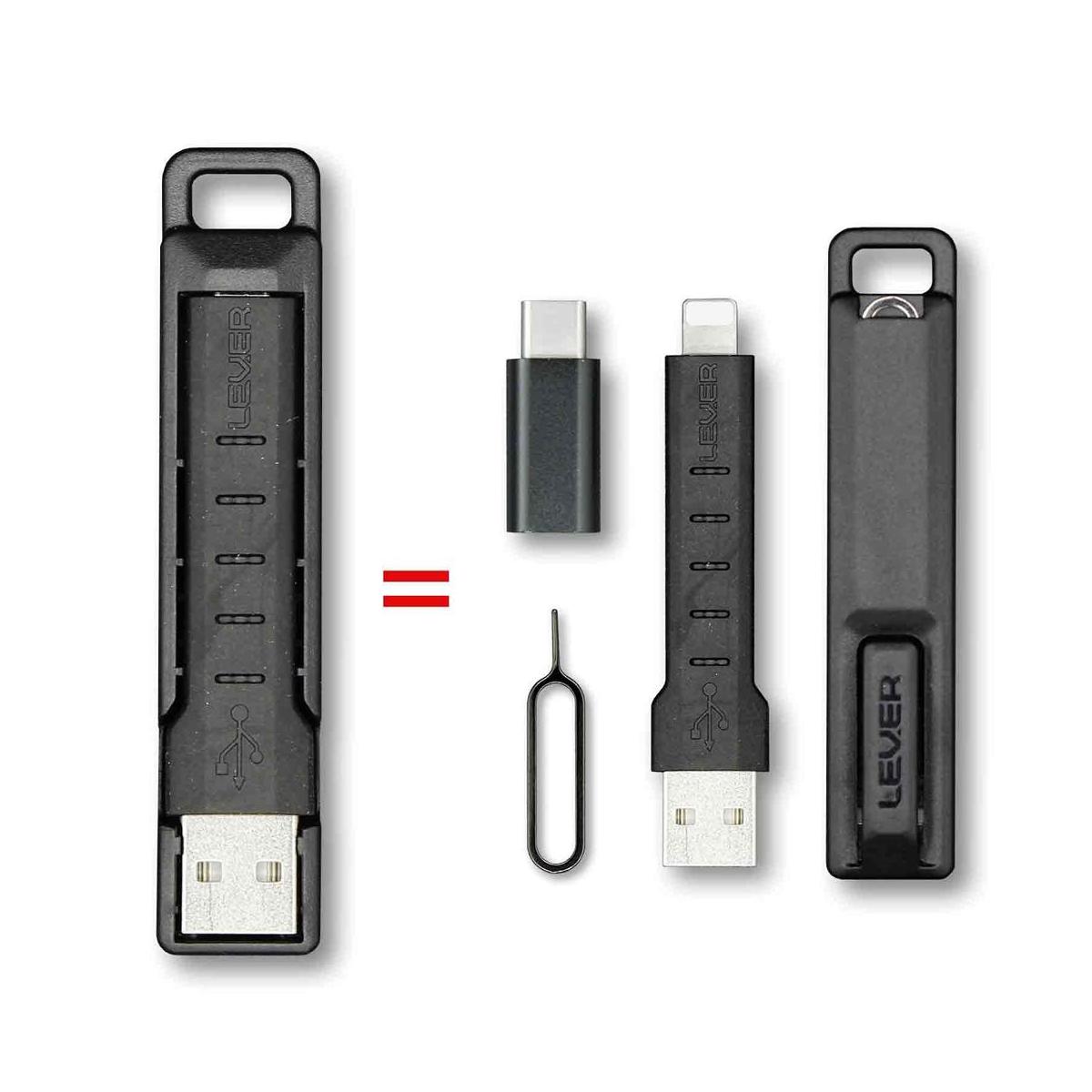 Lever Gear CableKit Cable de carga de llavero compatible