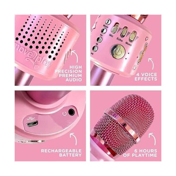 Move2Play Micrófono de karaoke Bluetooth y 30 canciones_5