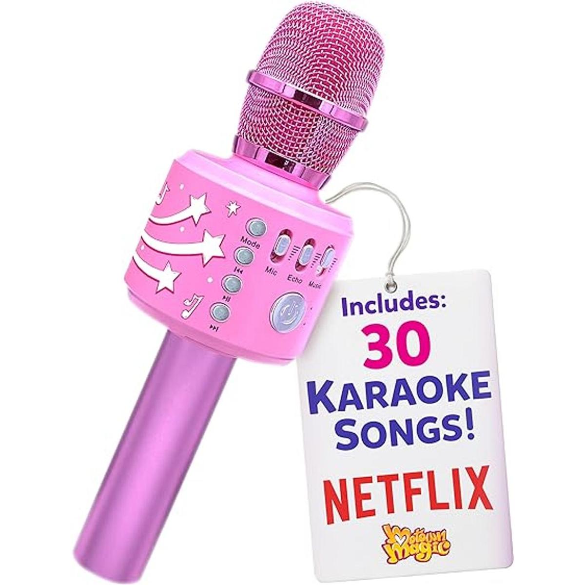 Move2Play Micrófono de karaoke Bluetooth y 30 canciones