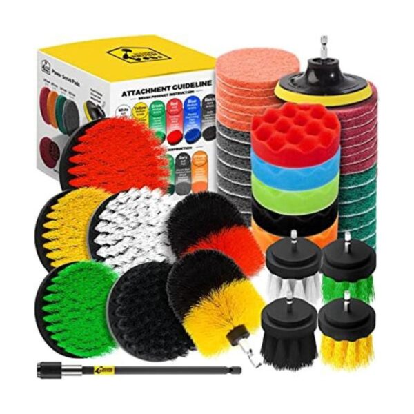Holikme Juego de 45 piezas de cepillo de taladro para_1