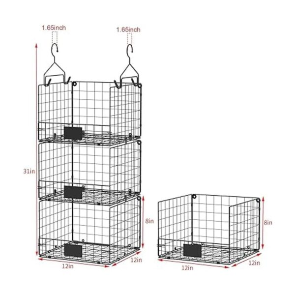 Organizador plegable de 3 niveles para colgar en el