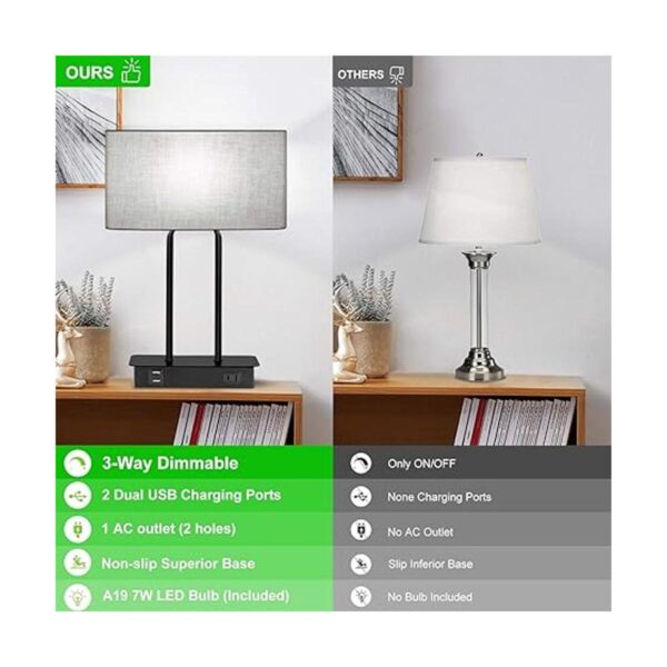 Lámpara de mesa con control táctil y puertos de carga USB_2