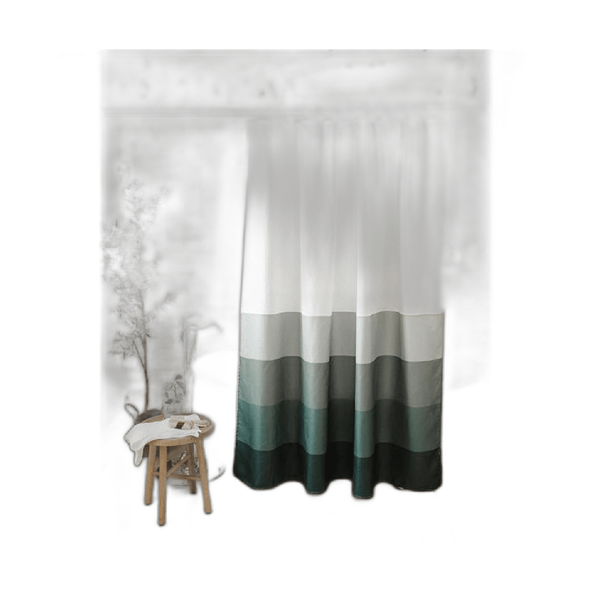 Elena Home Goods Cortina de ducha de tela poliéster de