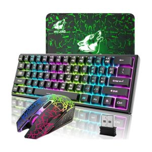 Combo de teclado y mouse inalámbrico para juegos teclado_1