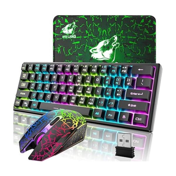 Combo de teclado y mouse inalámbrico para juegos teclado_1