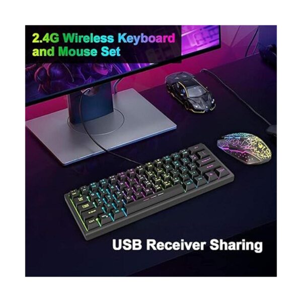 Combo de teclado y mouse inalámbrico para juegos teclado_6