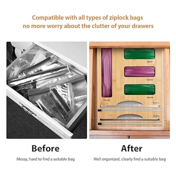 Organizador Ziplock con organizador de papel de aluminio y_2