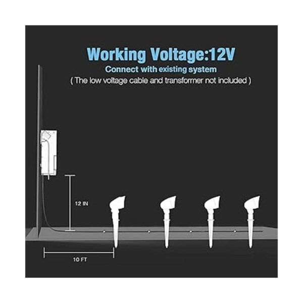 GOODSMANN Focos de bajo voltaje LED de 3 W con estaca de_6