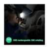 4 luces LED de trabajo COB recargables con base magnética