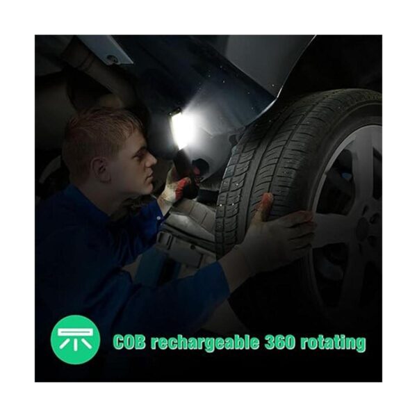 4 luces LED de trabajo COB recargables con base magnética